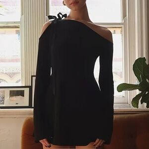 Elegant Black Off-Shoulder Dress
